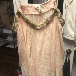 Light pink beaded tank!